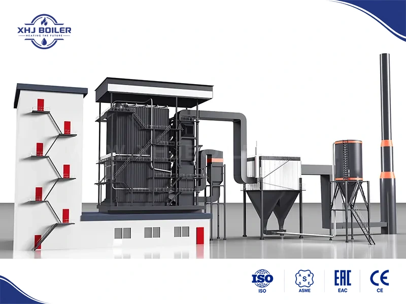 DHL Large Capacity Corner Tube Coal Boiler Supplier