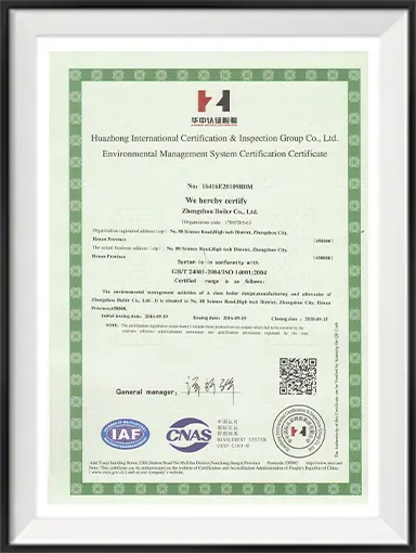 ISO Environmental Management System Certificate