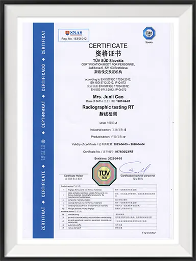EN/CE Certificate